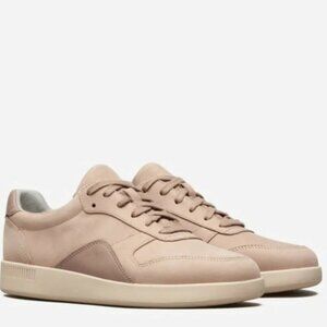Tread Everlane Court Leather Sneakers Lace Up Beige Taupe Shoes Nubuck Blush 9